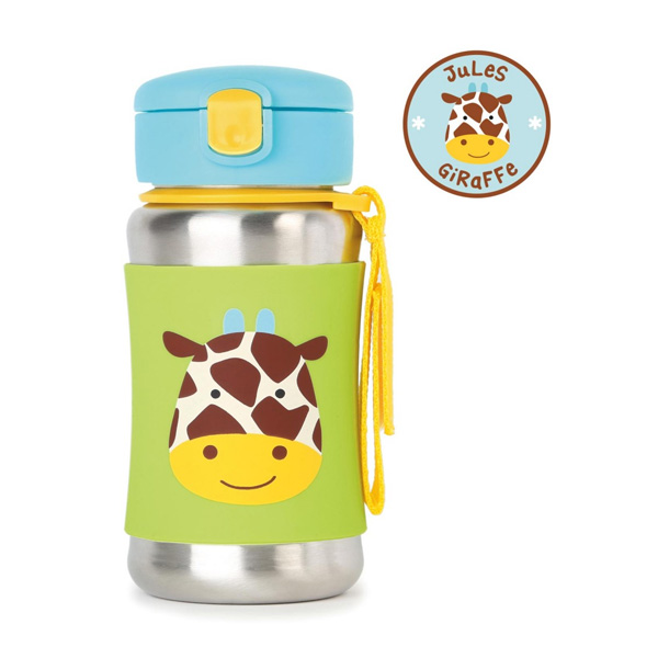 Butterfly Zoo Stainless Steel Little Kid Straw Bottle